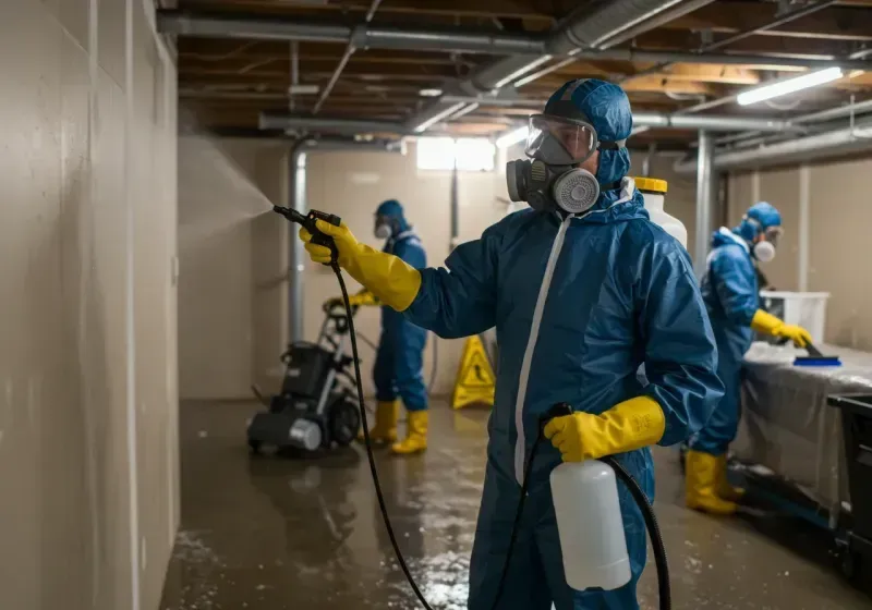 Basement Sanitization and Antimicrobial Treatment process in Monee, IL